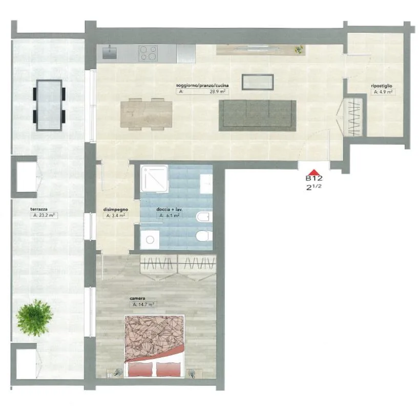 ZU VERKAUFEN IN MAGGIA - Helle 2.5 Zimmerwohnung – foto 16 di 16