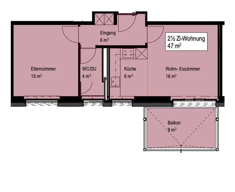 2.5 Zimmer-Wohnung an optimaler Lage
