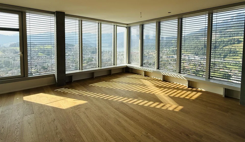 68 m² mit Seesicht 28. Stock Erstvermietung mit Einstellplatz