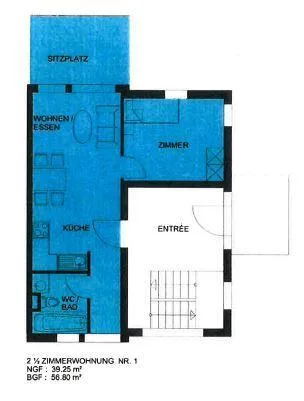 2.5 Zimmerwohnung mit Sitzplatz in St. Gallen