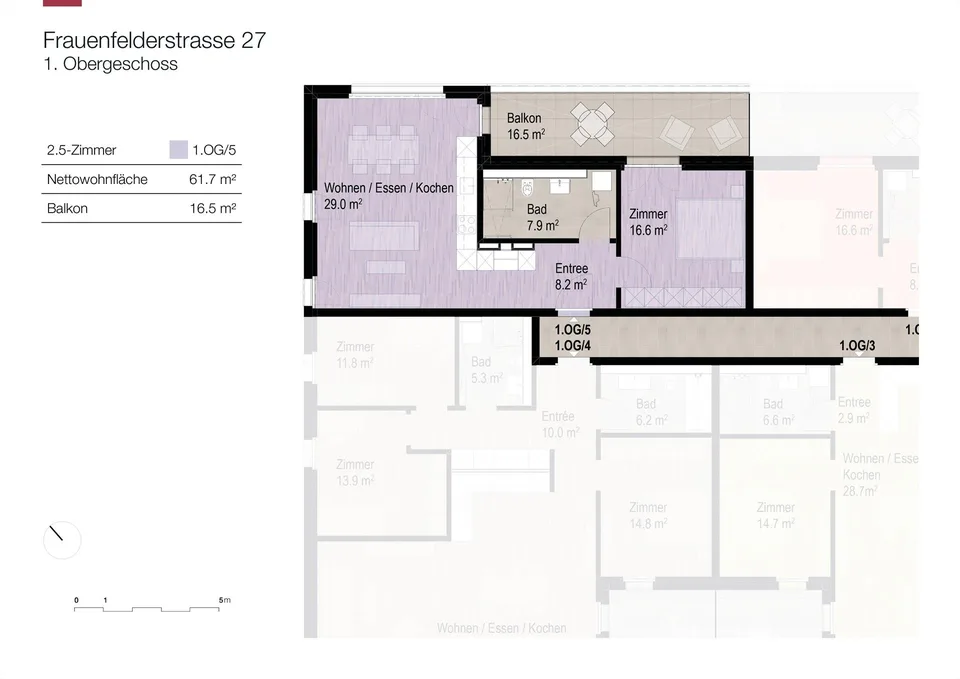 Moderne 2.5-Zimmer-Wohnung im Zweitbezug