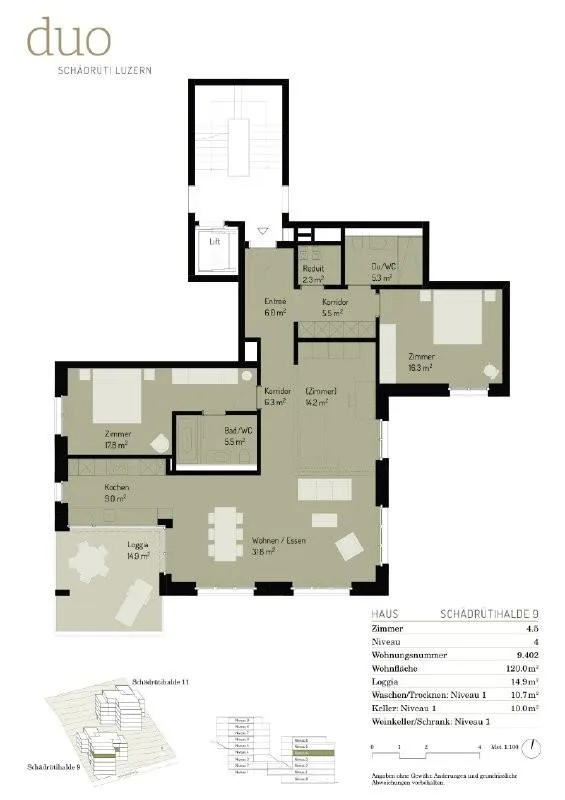 Wohngenuss auf höchstem Niveau – 4.5-Zimmer-Wohnung mit fantastisch... – Foto 7 von 7