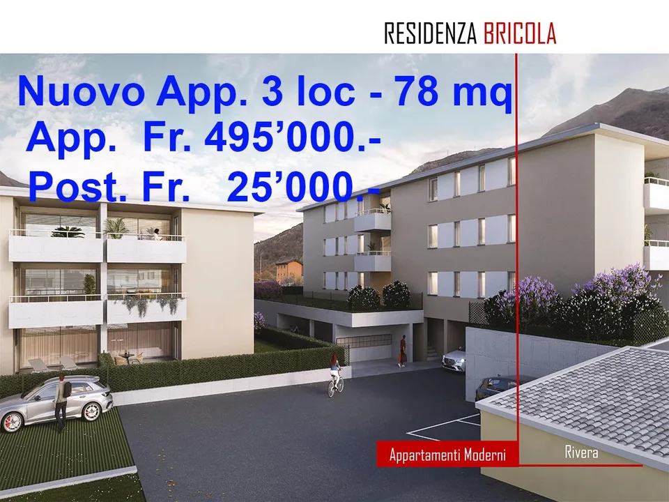 Rivera – Nuovo 3 locali con terrazza | Consegna 2027