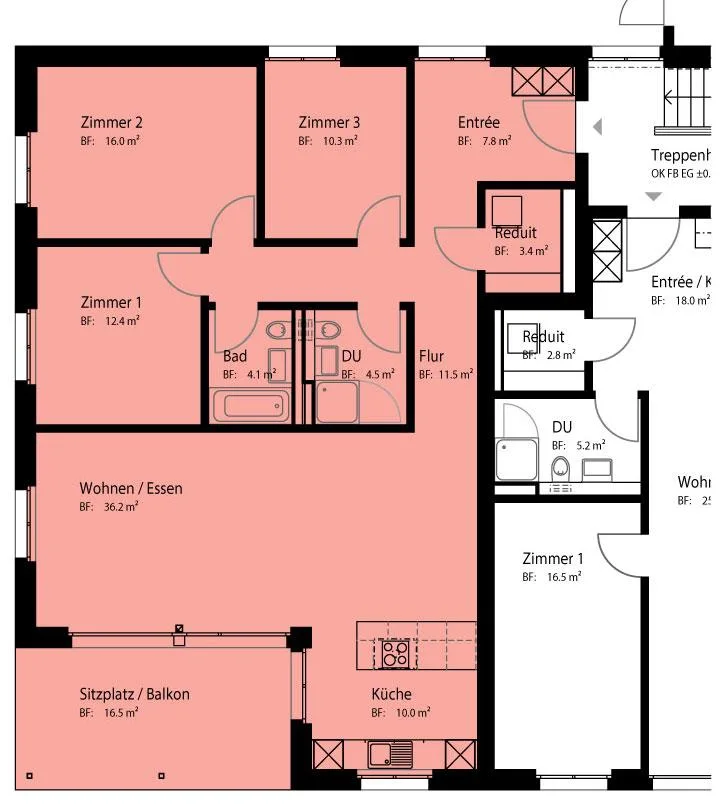 Familienwohnung mit praktischem Grundriss
