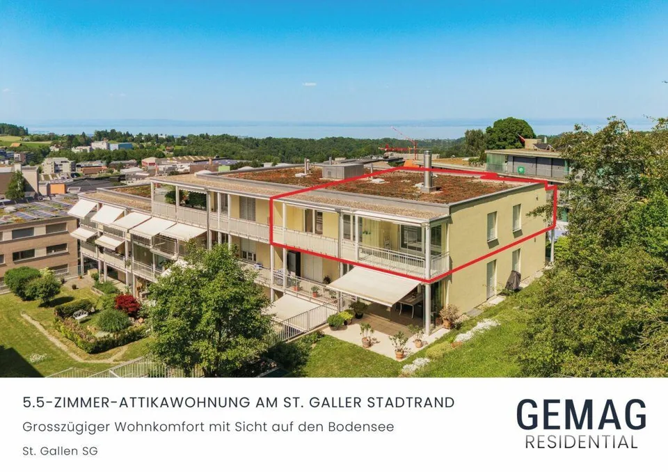 5.5-Zimmer Attikawohnung mit Weitsicht bis zum Bodensee
