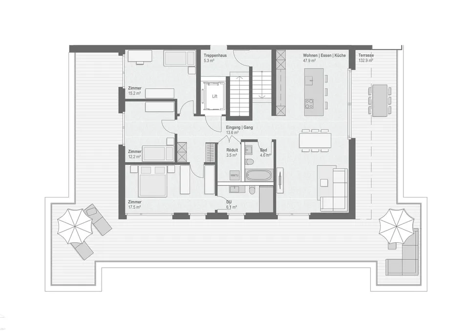 4.5 Zimmer Attikawohnung in Willisau – Foto 7 von 9