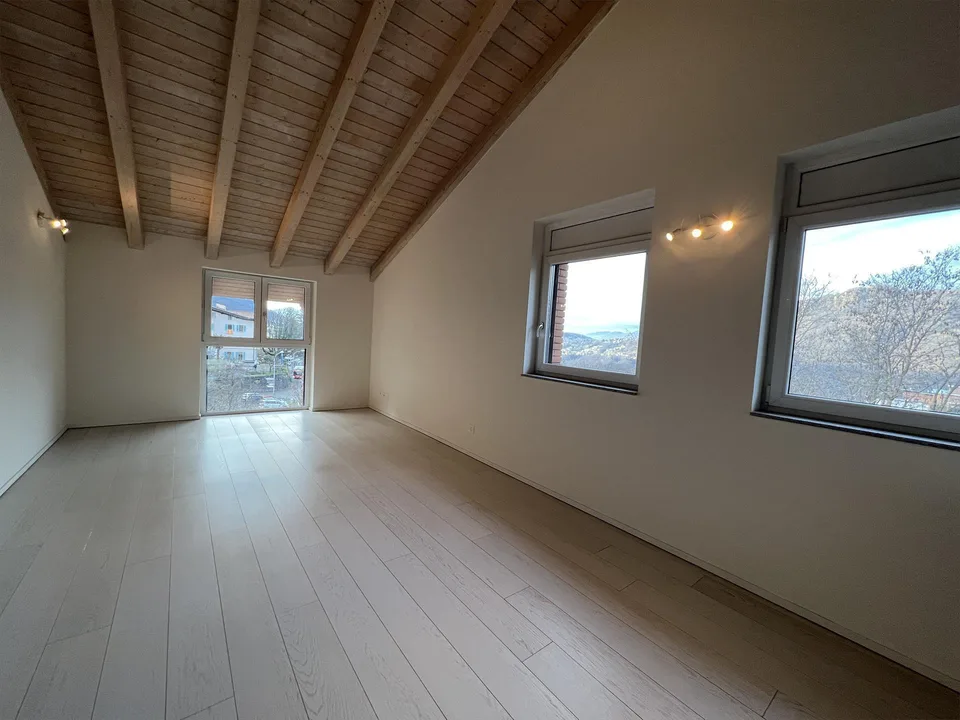 Moderno attico con tetto a vista in vendita a Cadro