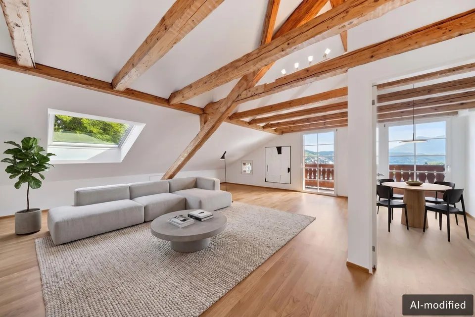 Unique attic apartment with panoramic view - charming living in the