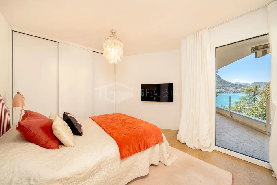 ELEGANZA CONTEMPORANEA CON VISTA LAGO A CASTAGNOLA. 3,5 LOCALI – foto 8 di 13