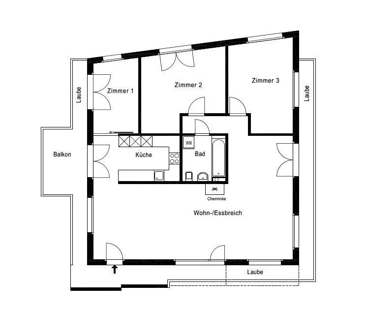 Helle 4½-Zimmerwohnung mit schöner Aussicht auf den Rhein