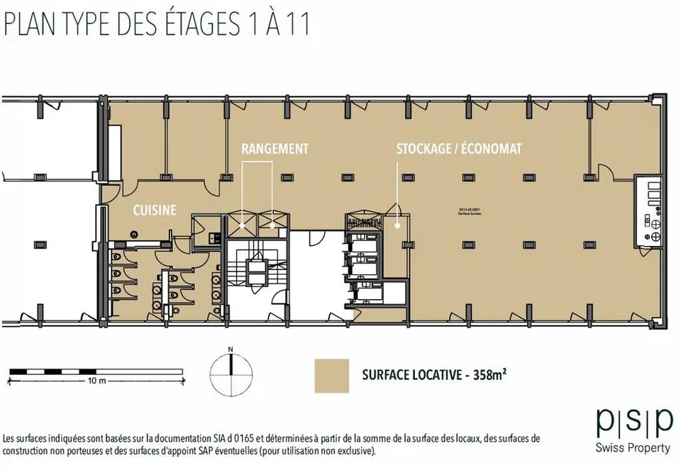 Surfaces lumineuses et aménagées Quartier Acacias