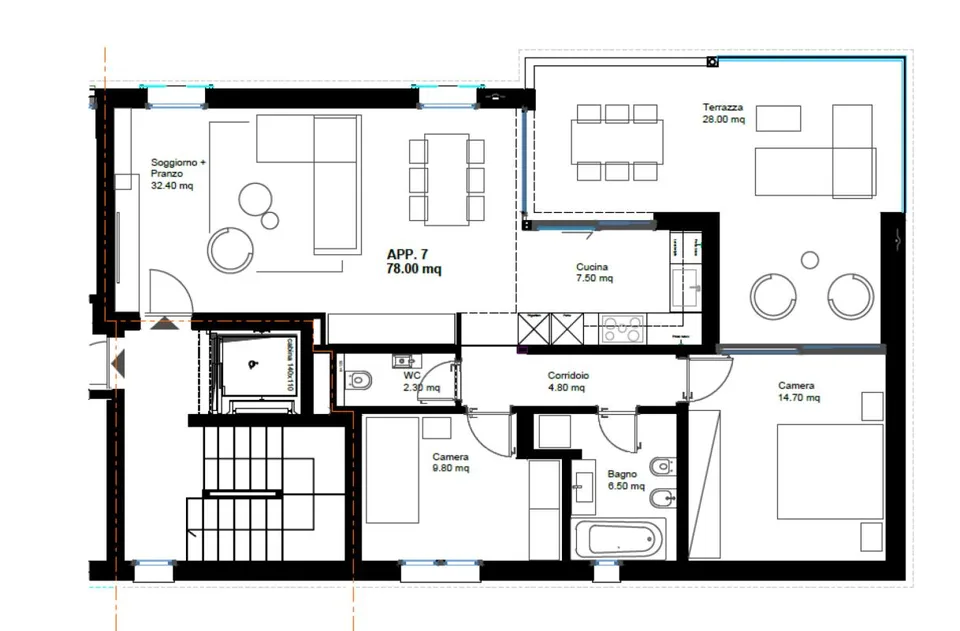 NUOVO ATTICO 3.5 LOCALI CON ROOFTOP DI 38MQ VISTA LAGO – photo 27 of 29
