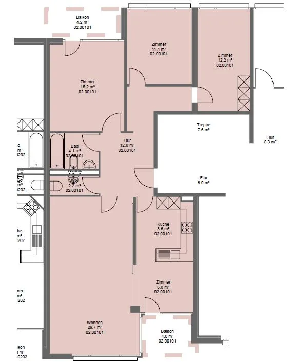 4.5-room apartment - limited until 31.03.2029