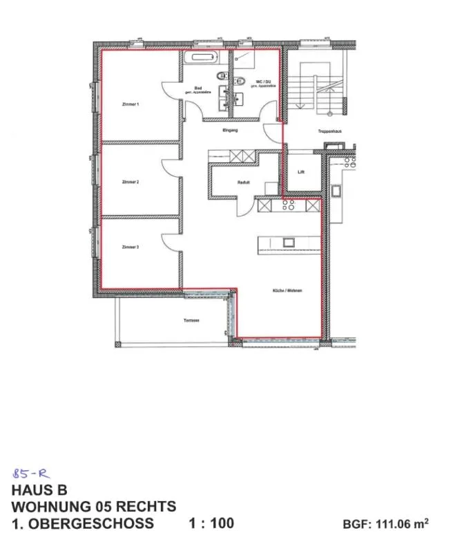 Attraktive und helle 4.5-Zimmerwohnung im 1. Obergeschoss zu vermieten