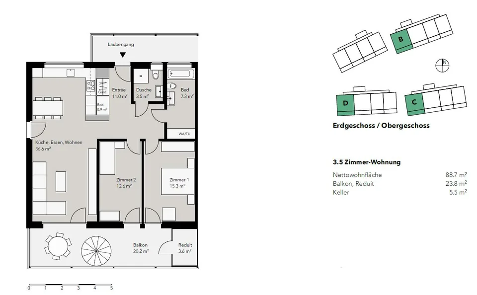 Family-friendly apartment in a new building