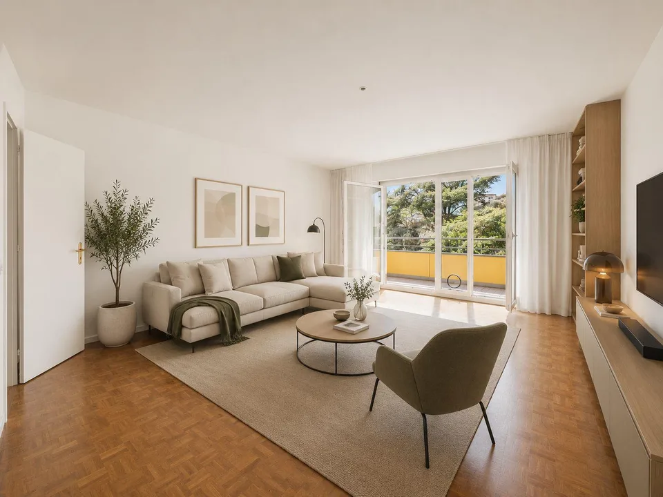 3.5 locali di ampia metratura, grande balcone soleggiato e a due passi dal Lago (residenza primaria o secondaria)
