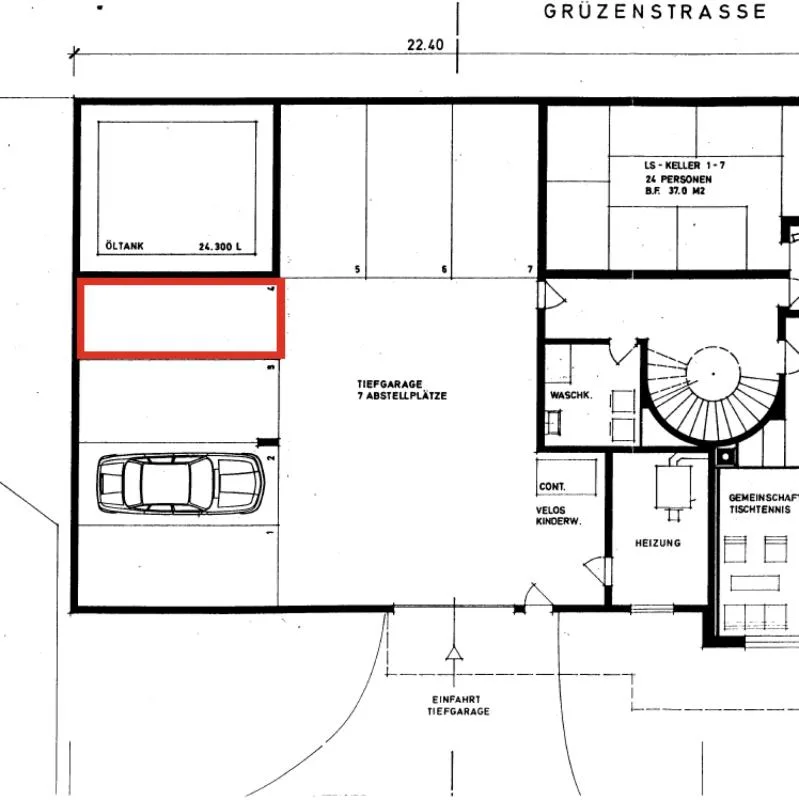 Tiefgaragenplatz in Stadtnähe zu vermieten