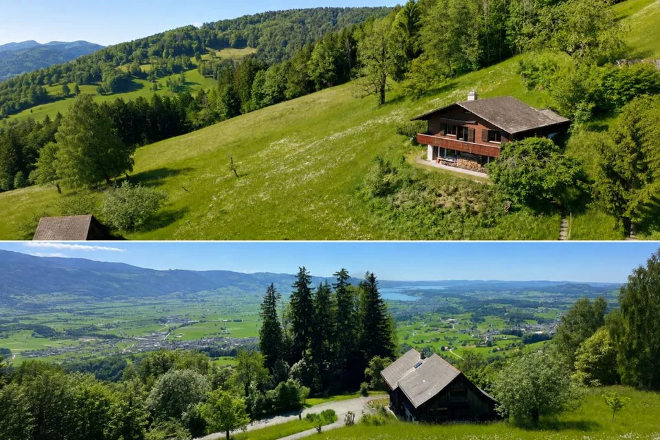 Ferienhaus mit traumhafter Zürichsee- und Alpensicht - 894 m² Grund...