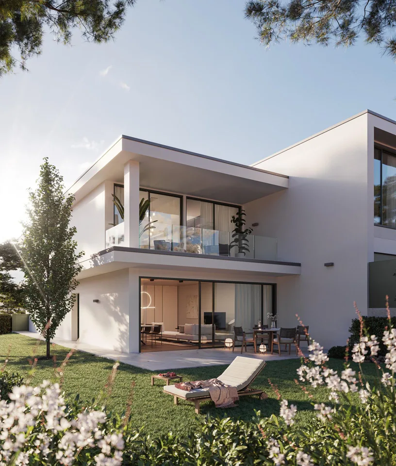MODERNE E NUOVE VILLETTE DI 5.5 LOCALI CON GIARDINO A MANNO