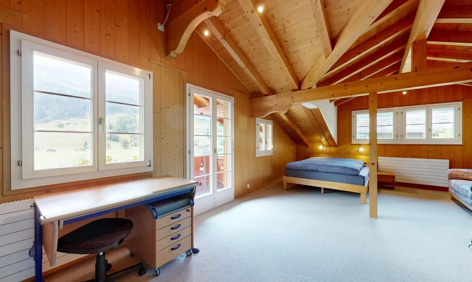 Family-friendly living with separate apartment and mountain panorama