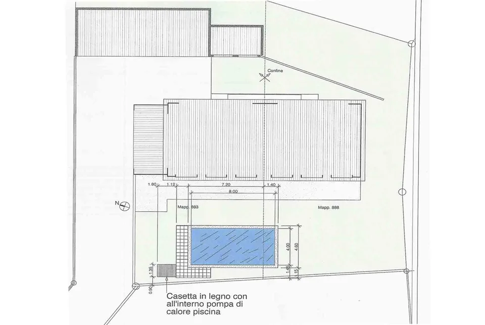 CASA GEMELLA DI 8.5 LOCALI CON PISCINA E TERRENO A MELANO