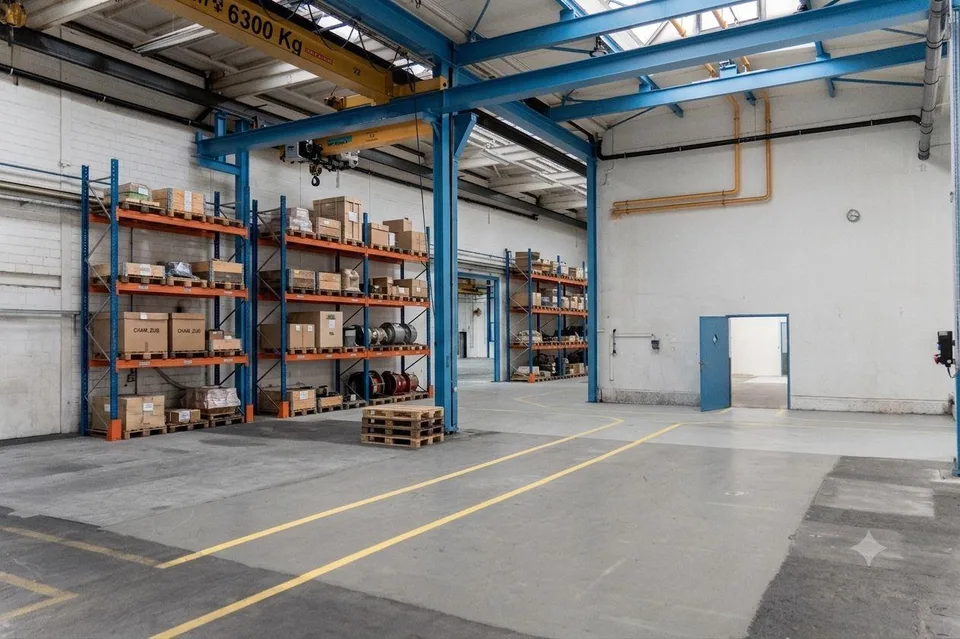 Hohe Lager-/Gewerbehalle mit ebenerdigem Zugang - 550 m²