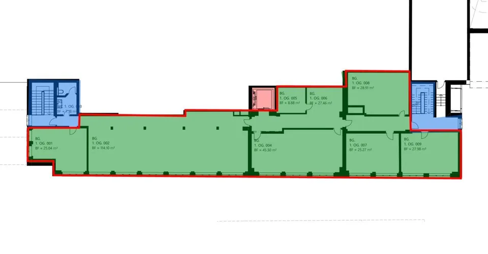 Ganze Etage Bürofläche im 1.OG - 300 m²