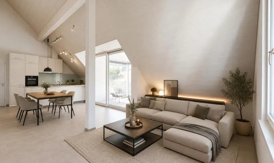 Moderne 4.5-Z' Dachwohnung mit an zentraler und dennoch ruhiger Lage