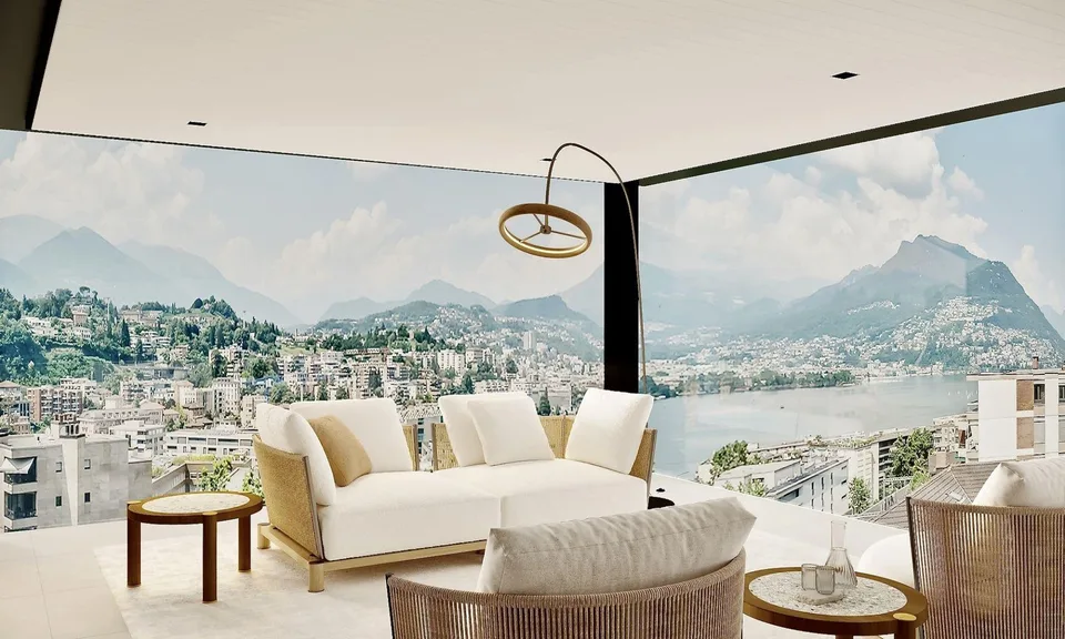 NUOVO ATTICO DI 7 LOCALI CON VISTA LAGO A PARADISO | NEW 7-ROOM PEN...