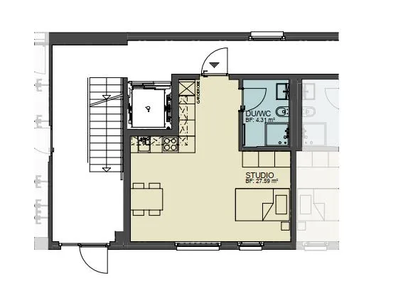Moderne 1-Zimmer-Whg im Osten von St. Gallen - ideal für Studierende