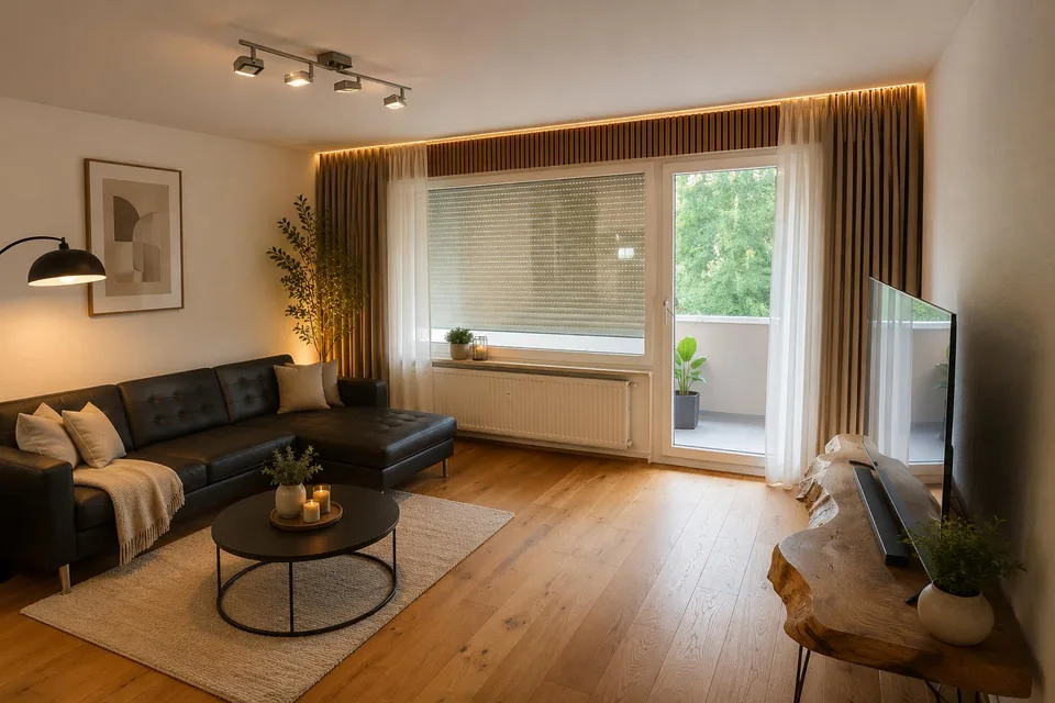 Moderne 3.5-Zimmer-Wohnung mit Balkon und schöner Aussicht in Berneck