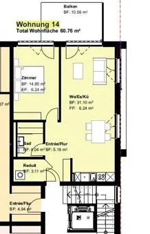 Neuwertige 2.5 Zimmer Wohnung in Sevelen!