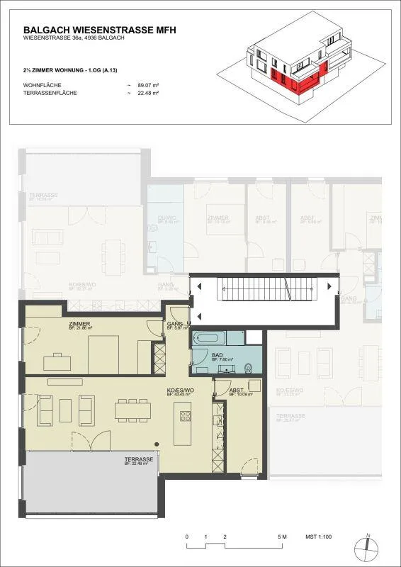 MFH "Wiesenstrasse" - erstklassige 2.5-Zimmer-Wohnung mit Design zu...
