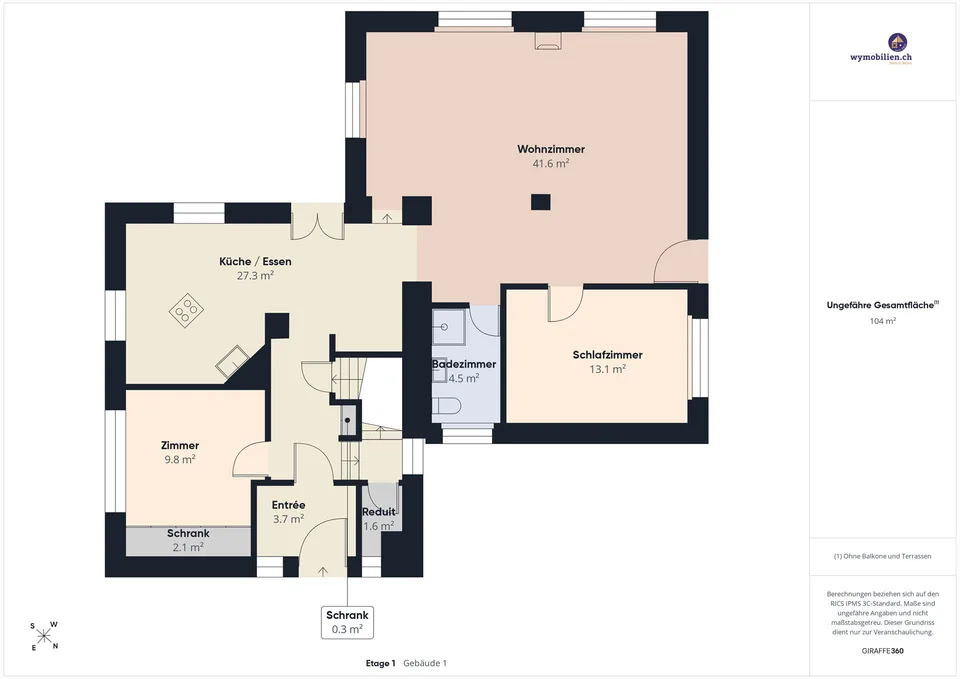 Haus auf grosser Parzelle (1112m2) und XXL-Garage