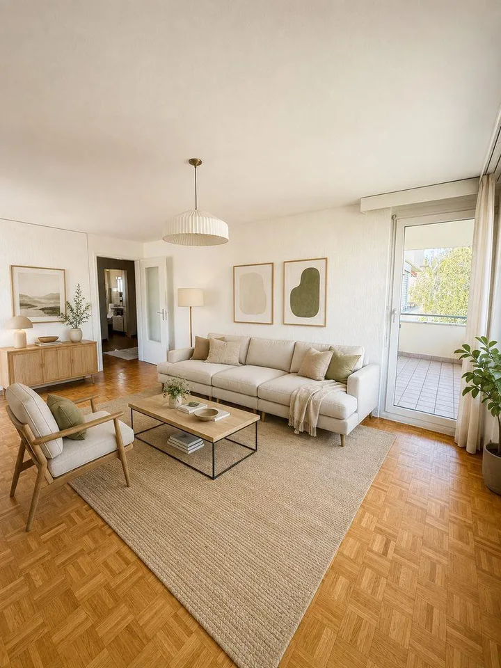 Helle 3.5-Zimmerwohnung mit Balkon und viel Stauraum in Au SG