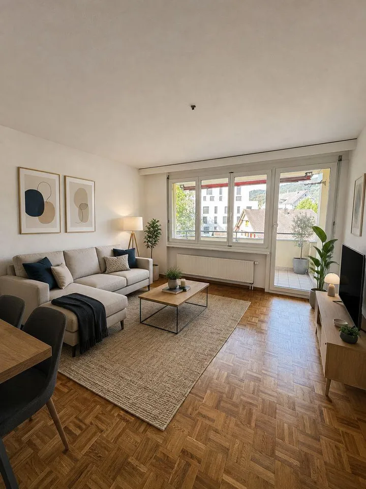Helle 3.5-Zimmerwohnung mit Balkon und viel Stauraum in Au SG