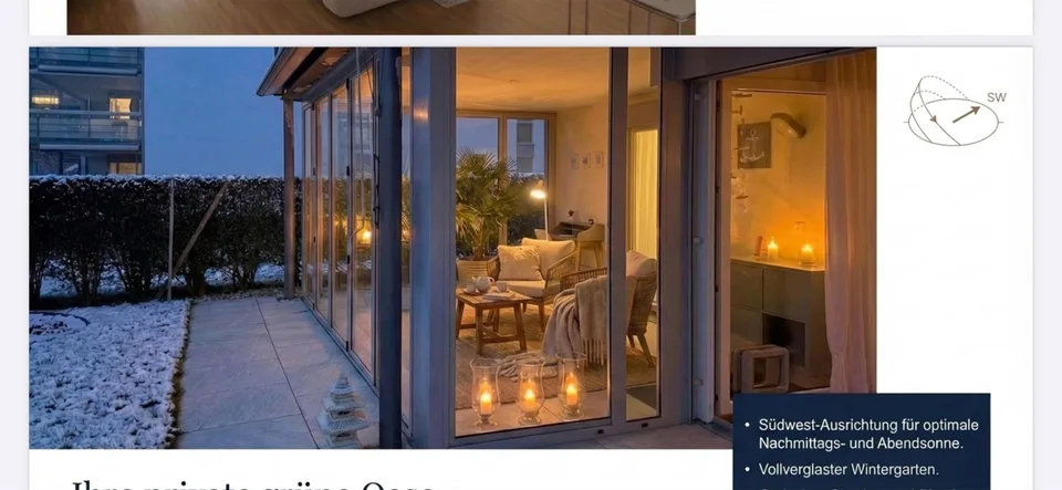Charmante Wohnung mit Wintergarten, Garten und perfekter Lage