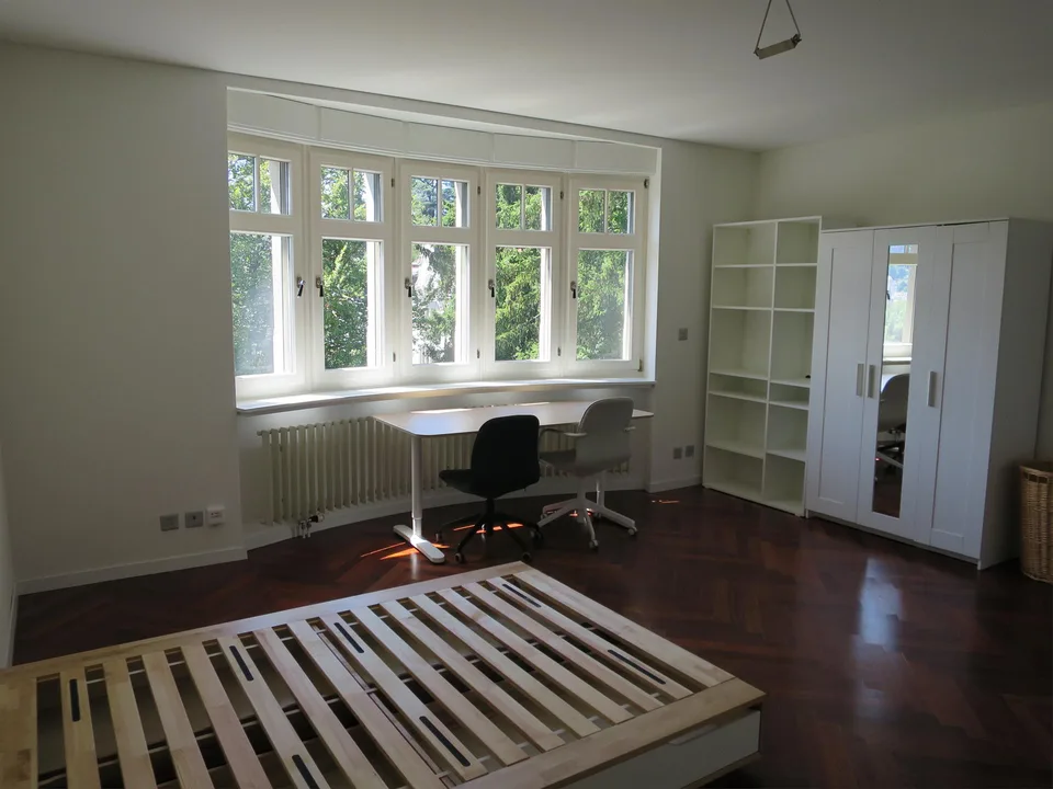 grosses, helles Studentenzimmer in Jugendstil-Villa