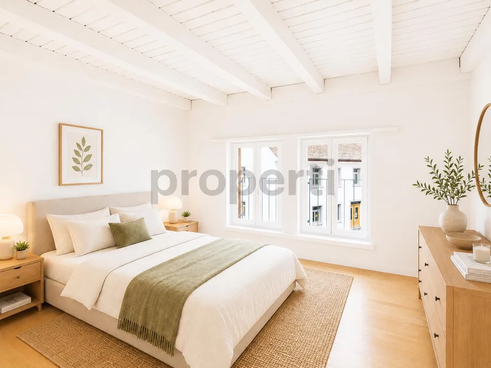 Cozy 4.5-room attic apartment with balcony in Beringen