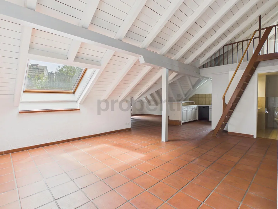 Cozy 4.5-room attic apartment with balcony in Beringen