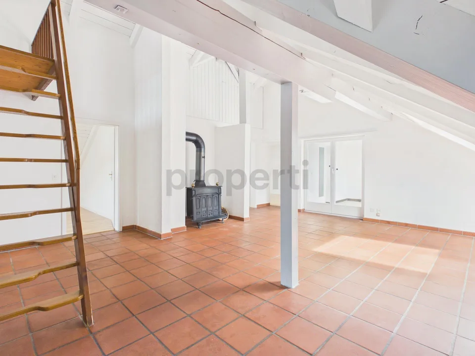 Cozy 4.5-room attic apartment with balcony in Beringen