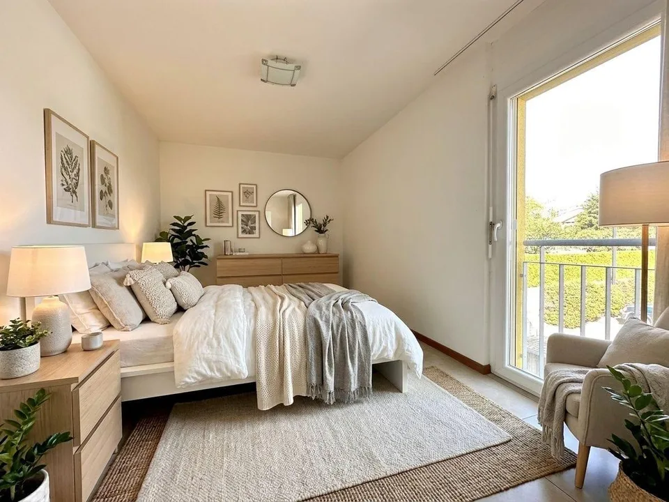 Agno: 2,5 Zimmer mit Balkon und viel Licht