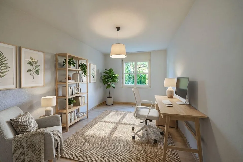 Attraktive Gartenwohnung mit Cheminée und privatem Gartenanteil