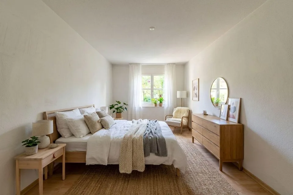 Attraktive Gartenwohnung mit Cheminée und privatem Gartenanteil
