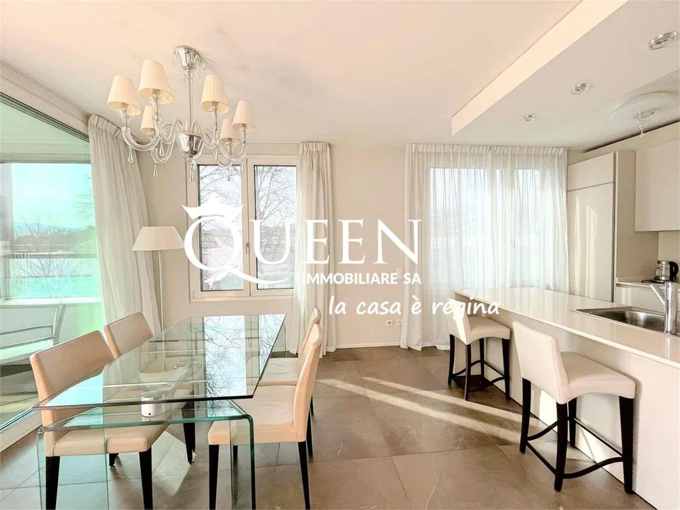 Lugano-Cassarate: luxueux 4.5 pièces, 150 m², loggia, vue sur le lac