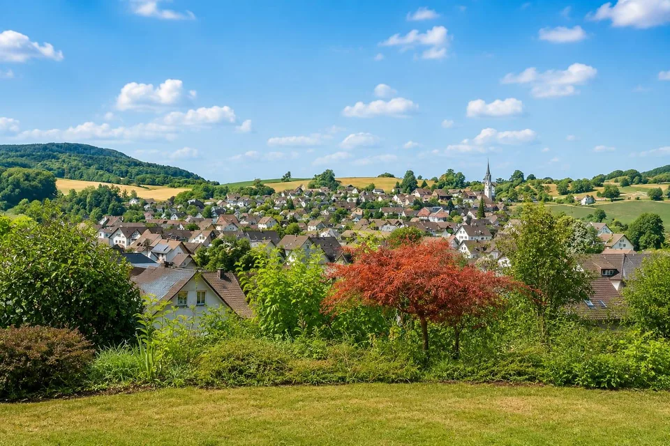 Villa di campagna esclusiva con torre su pendio sud-ovest soleggiato, a soli 30 minuti da Zurich HB