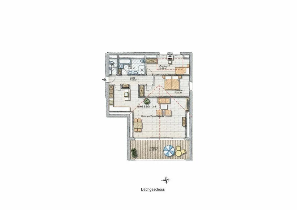 Vivre près du lac de Constance - appartement de toit attractif 3.5 pièces