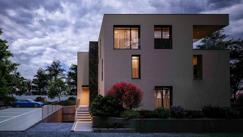 Moderno 4.5 locali con giardino a Sorengo