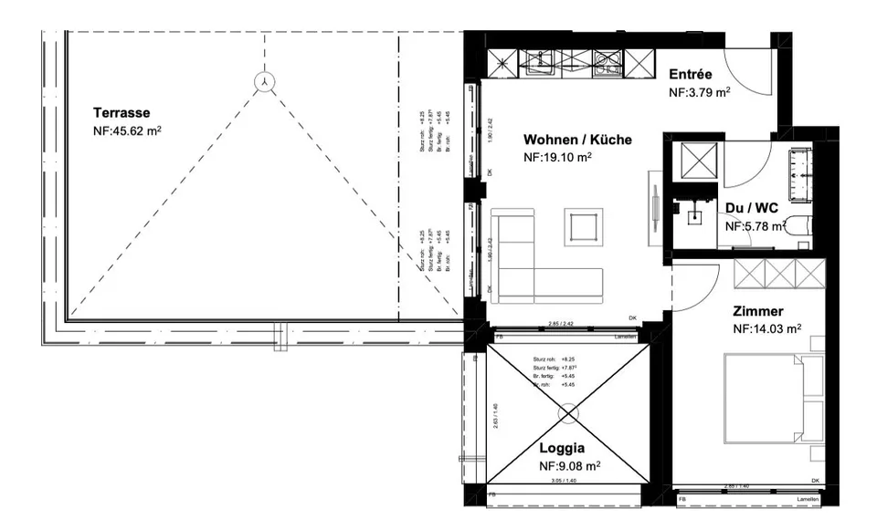 Projet de construction neuve/première occupation - Appartement charmant de 2,5 pièces