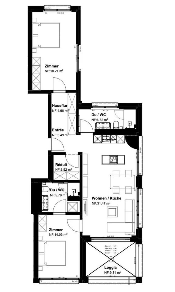 Newly built project/first occupancy - Charming 3.5 room apartment